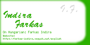 indira farkas business card